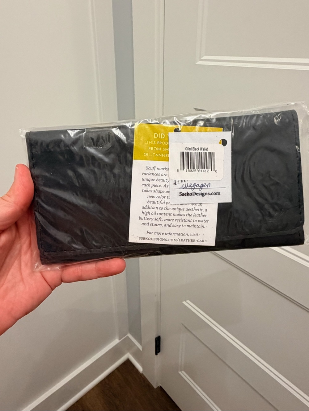 NWT Sseko Black Leather Wallet